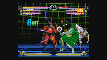 MvC2: Magneto with Storm (proj) Vortex 100% Sequence