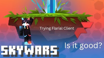 CubeCraft Skywars Solo trying Flarial Client!