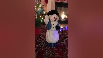 Gemmy Snowflake Spinning Snowman Singing Animated Snow Miser - SEE VIDEO!