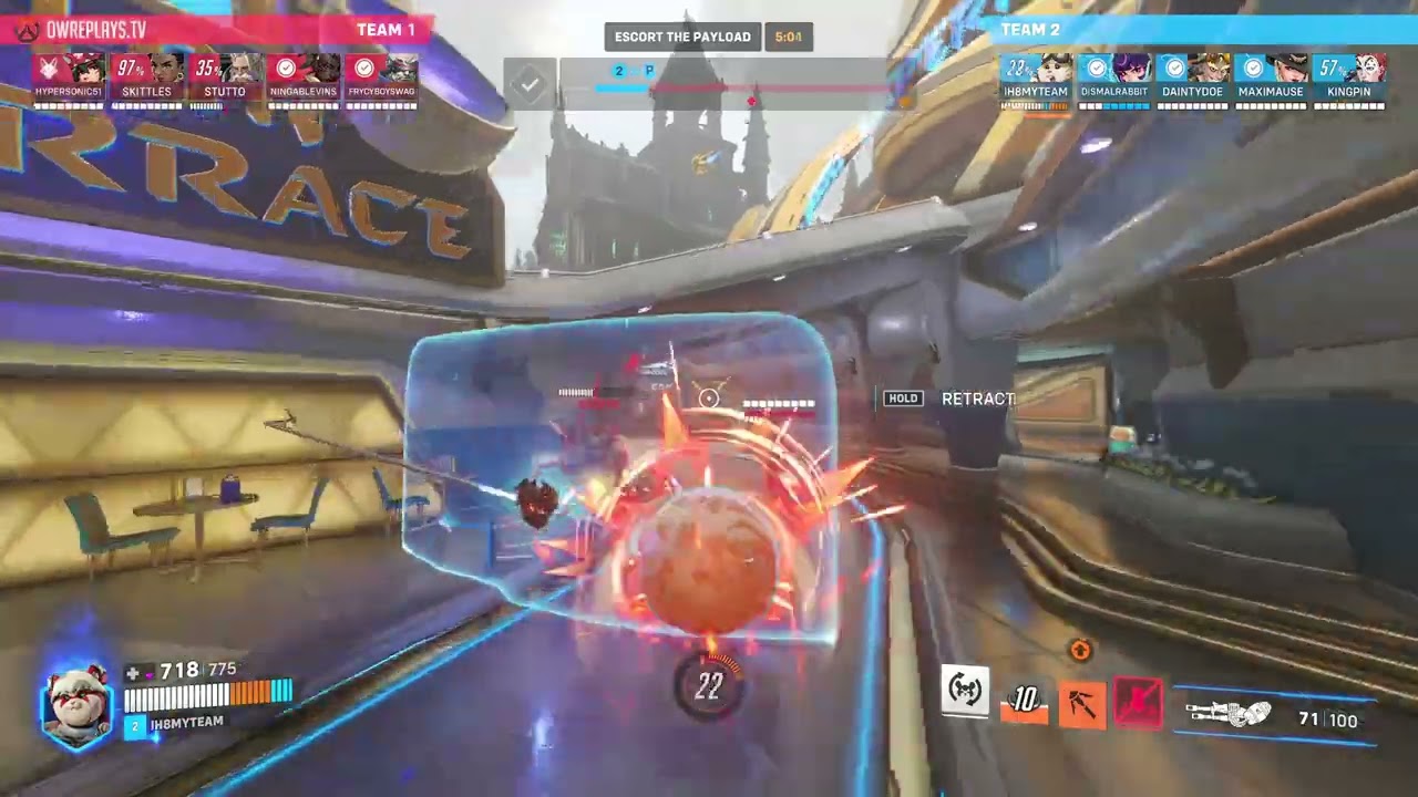 Blizzard world spawn holds by IHBMYTEAM — Overwatch 2 Replay JA1DE0