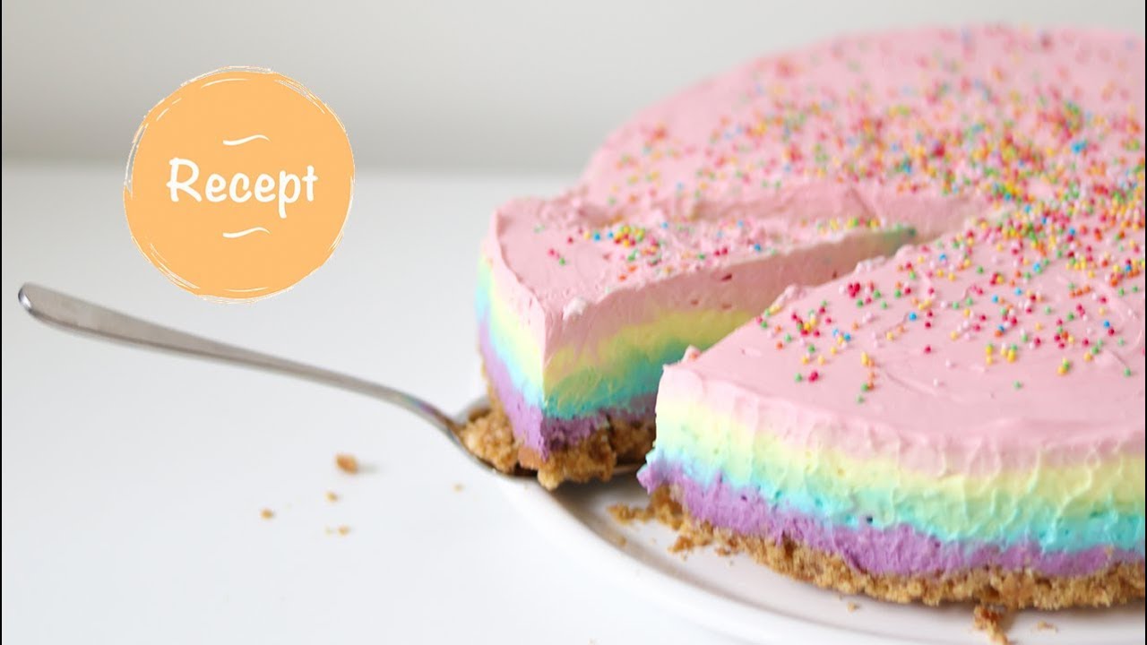 Wonderlijk Recept: regenboog cheesecake (zonder oven!) - YouTube IC-51