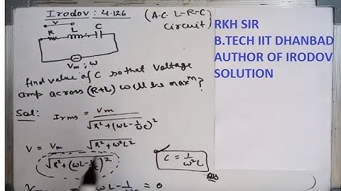 Irodov problem No. 4.126(One of the easy problem of irodov on AC circuit)