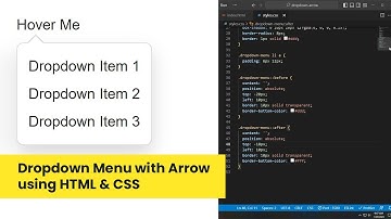 Design Dropdown Menu with Arrow using HTML & CSS