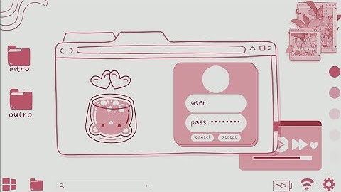 Cute Computer Login Intro Template With Matching Outro | No Text | Free to use