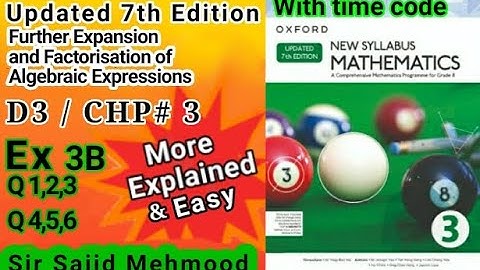 D3 math|Ch 3|Ex 3B|Q1_2_3_4_5_6|New Updated 7th Edition|New Oxford Mathematics 3|Sir Sajid Mehmood