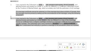 Affidavit of Applicant - Part 1 - Alberta Divorce Court Forms