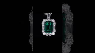 Customize Round Brilliant Cut Tennis Necklace with Removable Lab Grown Emerald Ruby Sapphire Pendant