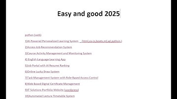 #Easy project python 2025#cs619 #education #ai #python