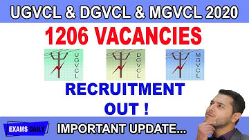UGVCL & DGVCL & MGVCL Vidyut Sahayak Recruitment 2019 Out | 1206 Junior Assistant Vacancy
