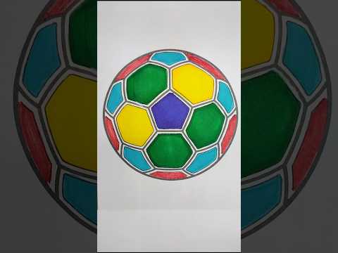 ⚽️ Satisfying Soccer Ball ASMR Coloring #asmrcoloring  #soccerball #shorts