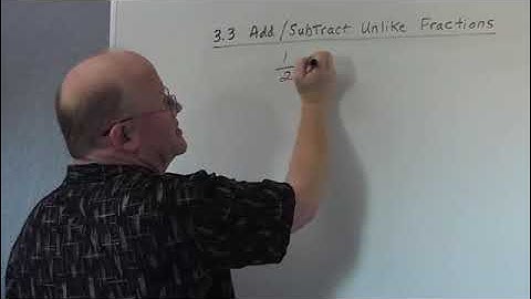 3.3 - Adding and Subtracting Unlike Fractions