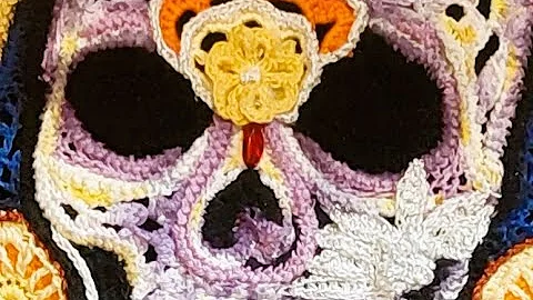 Stunning Santa Muerte Crochet Art