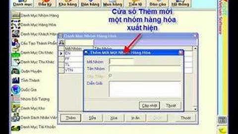 Vsoft - VsBMSPro - Hướng dẫn Thêm Danh mục nhóm hàng