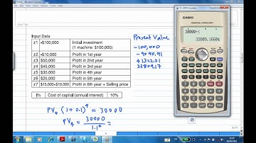Net Present Value With Casio Financial Calculator Example 1