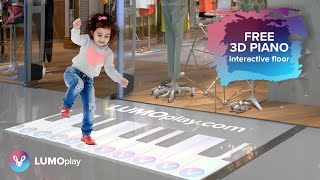 Free 3D Piano Interactive Display Floor Projector Game From Lumoplay