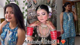 Makeup Shoot💄📸 Bridal Makeup Vlog🤭❤️‍🔥 #vlog #youtube #bridal #shoot