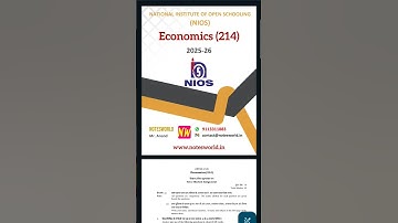 NIOS Economics (214) Solved TMA English Medium 2025-26 #nios #niostma #niostma2026 #niossolvedtma