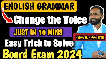 ENGLISH GRAMMAR | Change The Voice | EASY TRICK |10th and 12TH STD|BOARD EXAM 2024| PRADEEP GIRI SIR