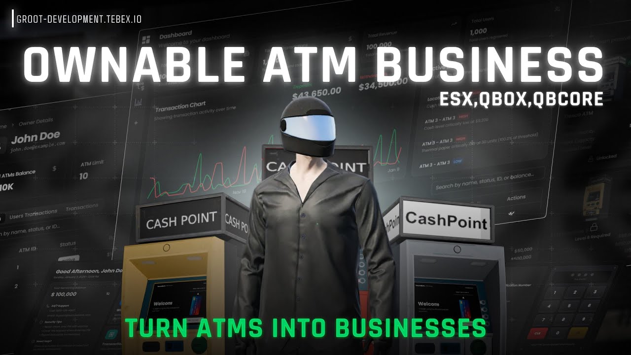 [Advanced  ATM Business] ESX QBCore Qbox {OPEN-SOURCE} video