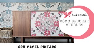 Ideas de decoración para revestir tus muebles con papel pintado   Decoración de unas, Papel adhesivo para muebles, Muebles forrados con papel