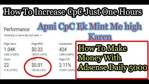 How to Increase Adsense CPC || Increase Google Adsense Earnings [ 100% Working]