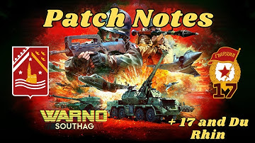 Warno SOUTHAG New Divisions + Patch Notes