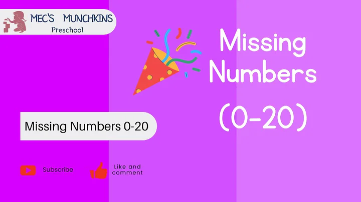 Learn numbers| Missing Numbers  0-20