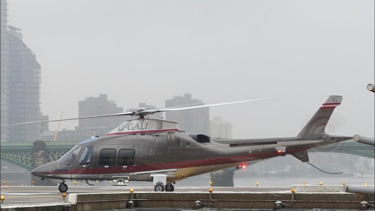 AW109 G-GALI Departing London Heliport  22/02/23