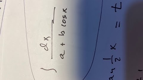 [6] integrating 1/ (a  +b cos x) using a cool trick