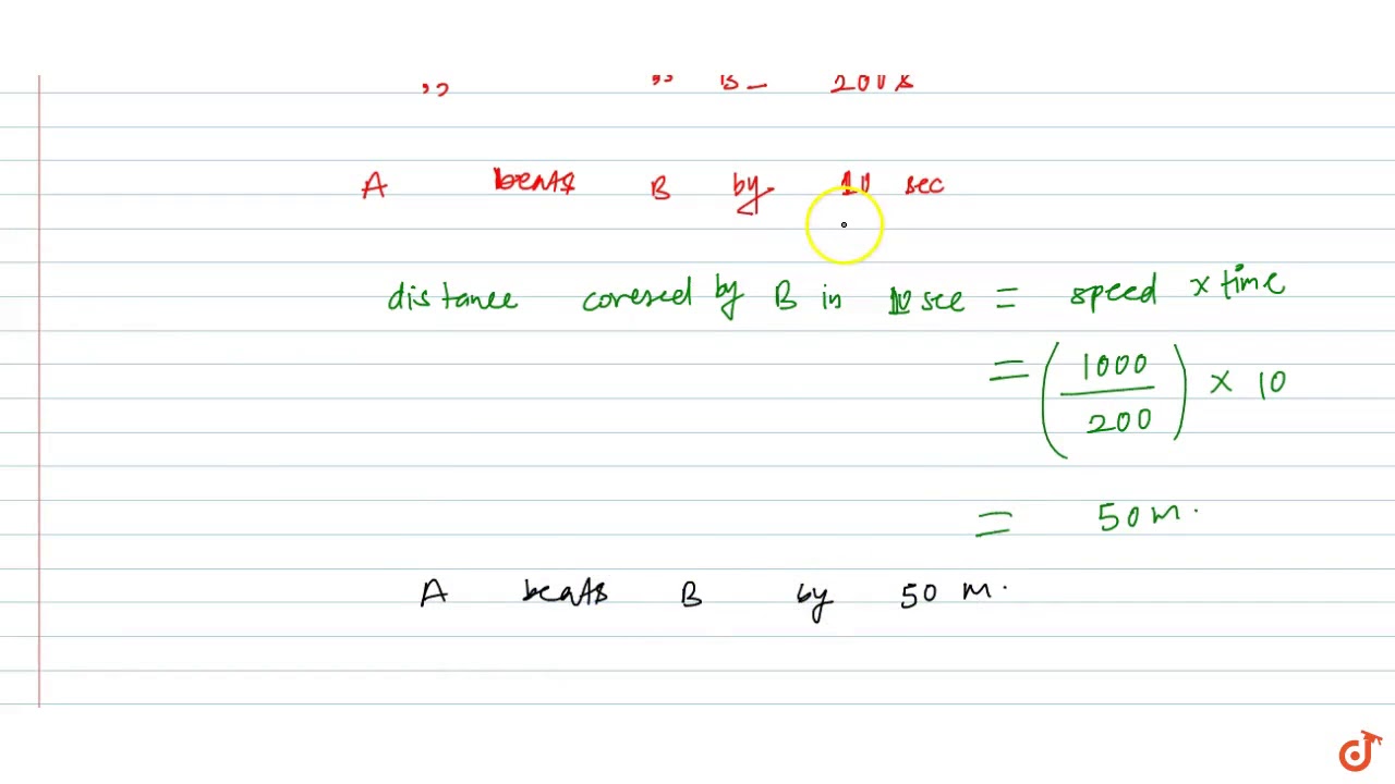 A Can Run 1 Km In 3 Min 10 Sec And B Can Cover The Same Distance In 3 Min Sec Youtube