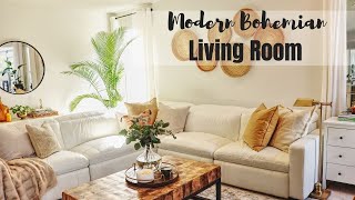 MODERN BOHEMIAN LIVING ROOM MAKEOVER | Ikea Living Room Decor MUST HAVES | Indoor plants Decor Ideas