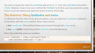 How to Find the ID of SubItems in an Array of Objects Using TypeScript and React
