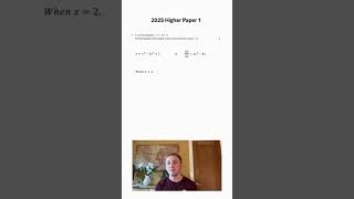 2025 Higher Maths Paper 1 Question 1 #sqa #sqaexams #highermaths #maths #Scotland