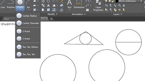 How to draw circle in AutoCad