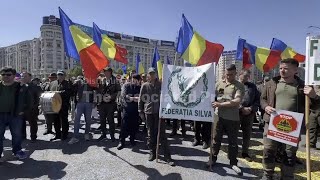 Trade unions stage anti-government protest in Bucharest following reforms