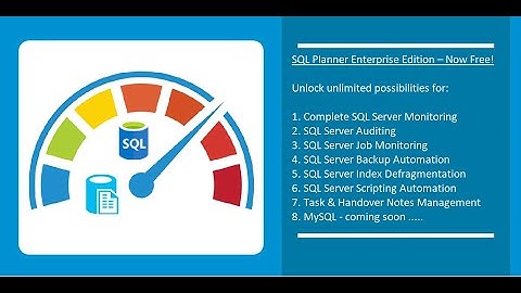 SQL Planner Enterprise Activation steps - Free SQL Monitor and SQL Auditor -Sunday Session