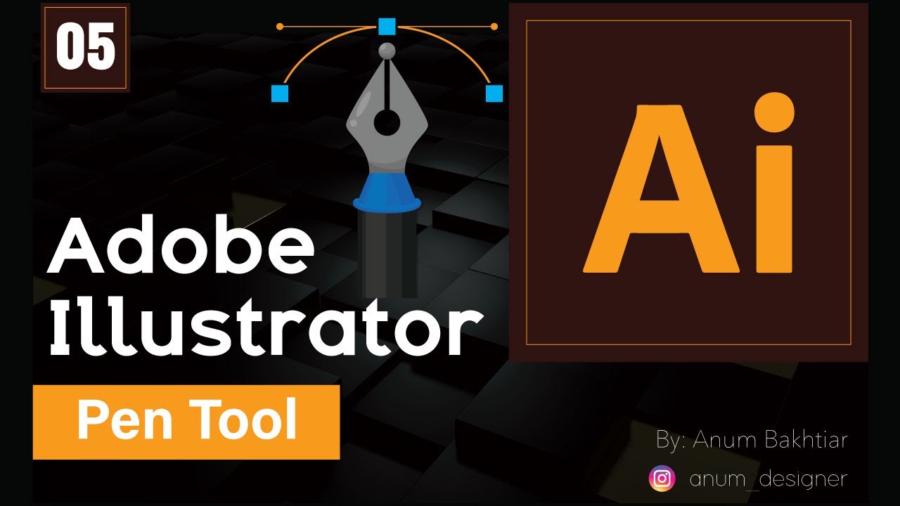 Adobe Illustrator Training - Lecture 5 - Pen Tool - How to use Pen Tool ...