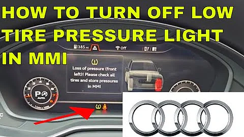 HOW TO RESET AND TURN OFF AUDI Q5 TPMS SENSOR LIGHT IN MMI TIRE PRESSURE SENSOR LIGHT