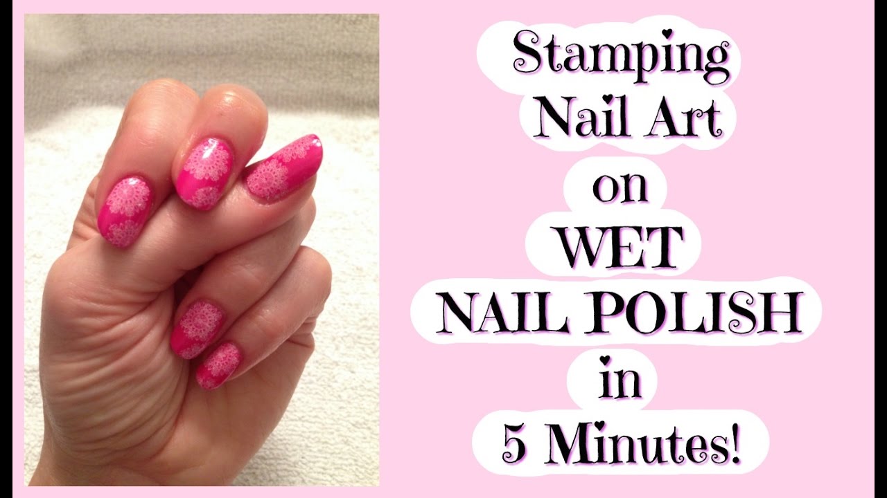 Stamping Nail Art on Wet Nail Polish in 5 Minutes!