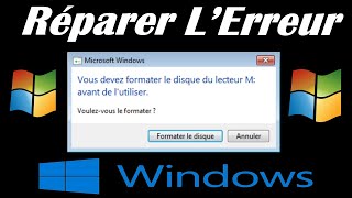 RÉPARER LERREUR   VOUS DEVEZ FORMATER LE DISQUE DU LECTEUR AVANT DE LUTILISER 