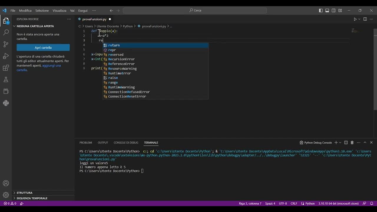 04 Funzioni in Python #python - YouTube