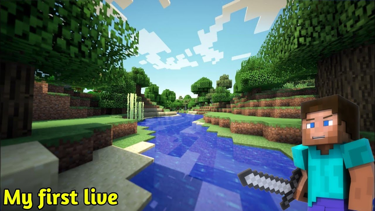 My first live minecraft pe - YouTube