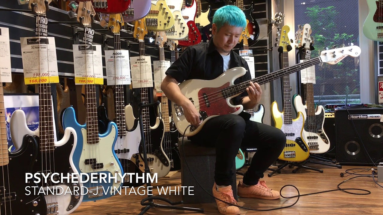 Psychederhythm Standard-J Vintage White - YouTube