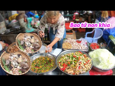 Video Chị gái bán thau chân gà ngâm sả tắc siêu cay núp chợ,... - youtube