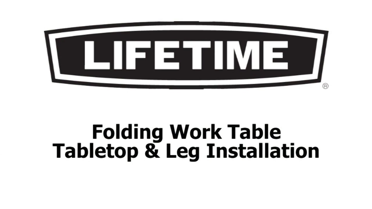 Lifetime Wall Mounted Work Table Model 80421 Table Top & Leg Assembly YouTube