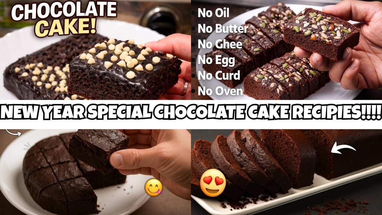 😋Special Chocolate Cake Recipies 😋| Viral Eggless & Without Oven | 