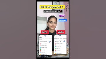 SSC GD mock Test 21 January 🎯SSC GD 2025🔥 #sscgd #sscgd2024 #shorts#shortvideo#ssc #mocktest #rwa