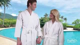 Premium Waffle Weave Spa Robe by ForPro