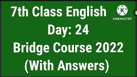 bridge course 7th class english day 24 answers/setu abhyas 7th std english activity 24 with answers