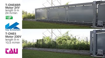 Bảng so sánh tốc độ chạy cửa trượt dùng điện DC và AC | của motor thương hiệu TAU Italia